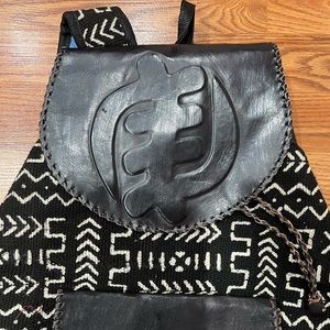 Authentic handmade Kente cloth backpack